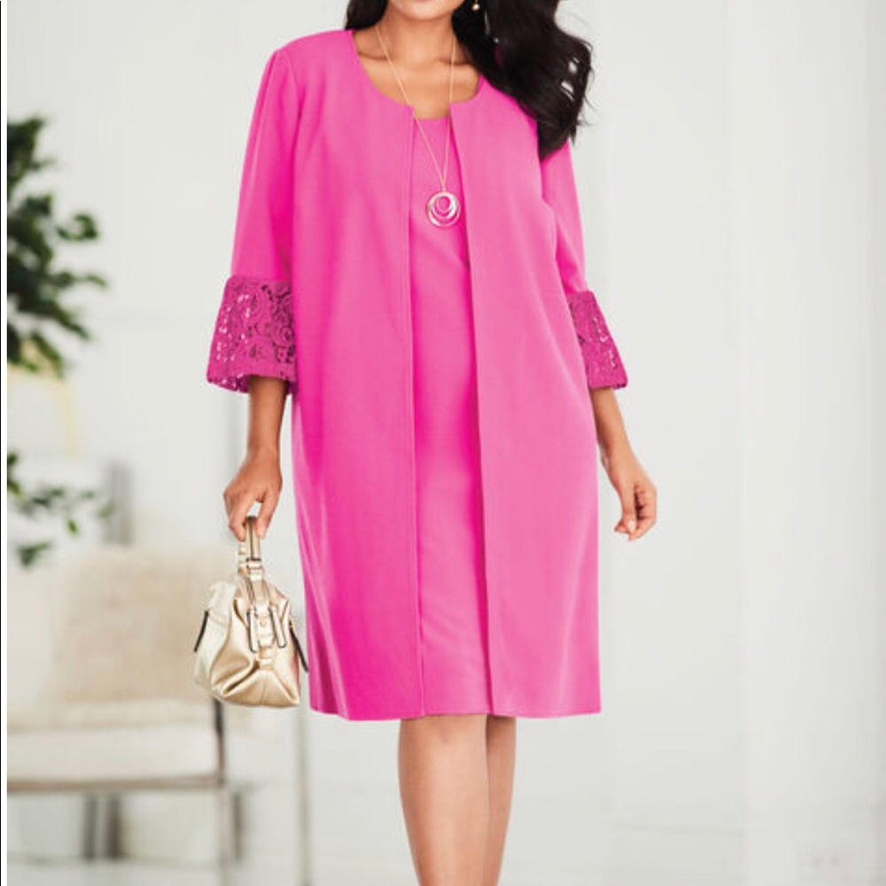 NWT Jessica London Lace Sleeve Jacket Dress 20W